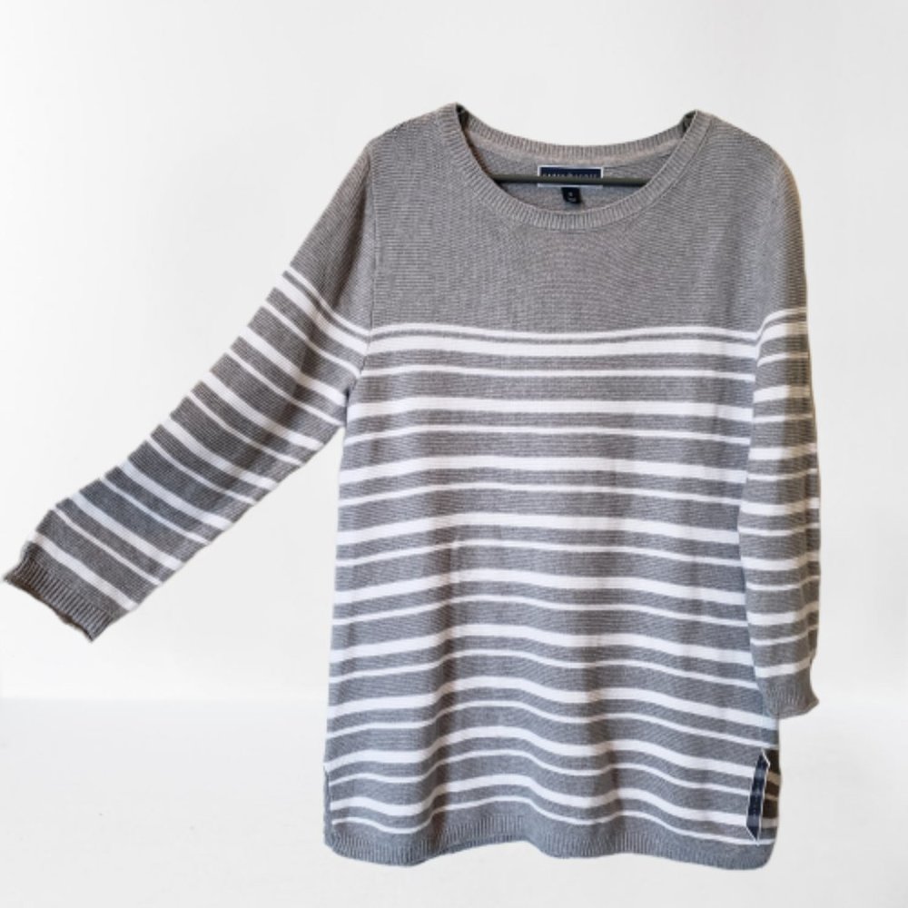 SWEATER WEATHER Karen Scott Lace-Up Cotton Knit